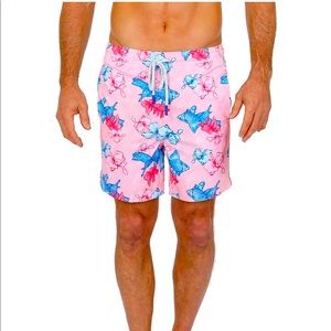 Uzzi Pink Swim shorts with Blue and Pink Beta XXL